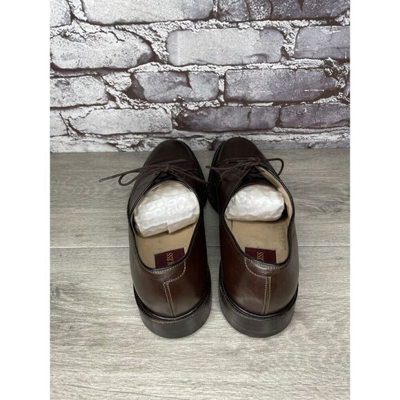 G.M. Endless 9502 Brown Leather Derby Oxfords Lace Up Dress Shoes Men 9M US/42EU